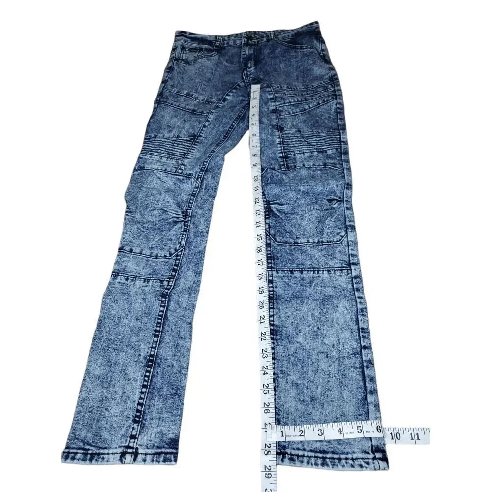 Brooklyn Best Jeans Youth Sz 18 XXL Acid Wash Stretch Blue Denim Straight Leg‎